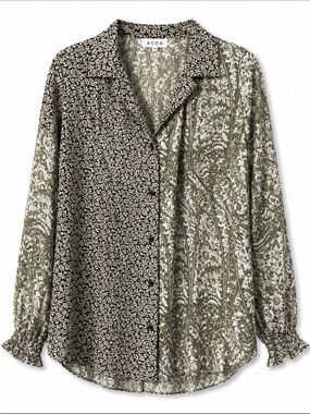 Acoa Floral Blouse Long Sleeve Sheer